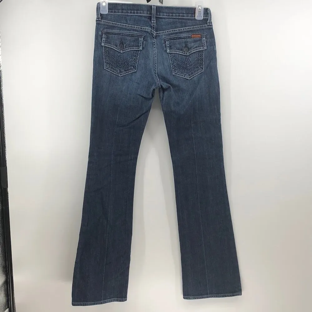 7  for all mankind boot cut jean dark wash Y2K Low rise closet staple sz 29 - Image 4
