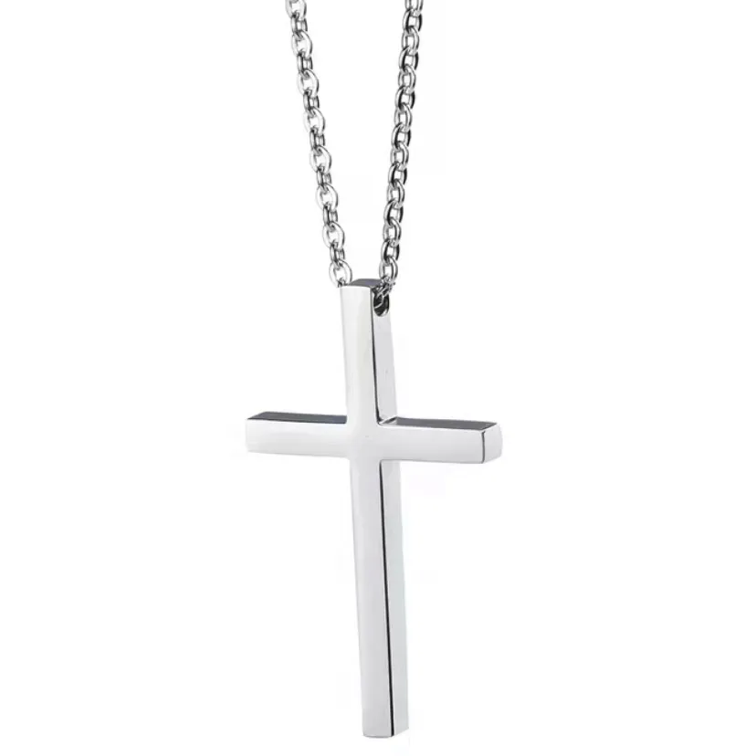 Simple Minimalist Silver Cross Necklace - Image 8