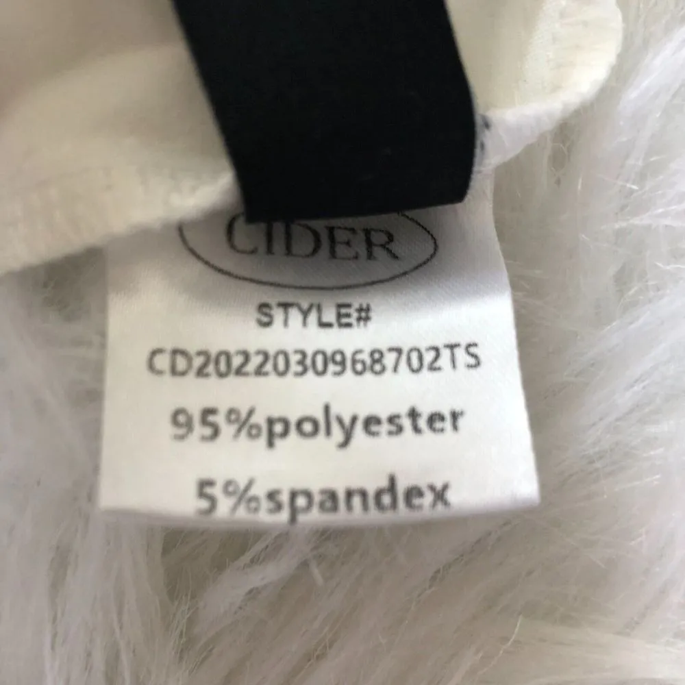 Cider Womens Pants L White Pleated‎ Casual Linen Stretch Wide Pants NWT - Image 6