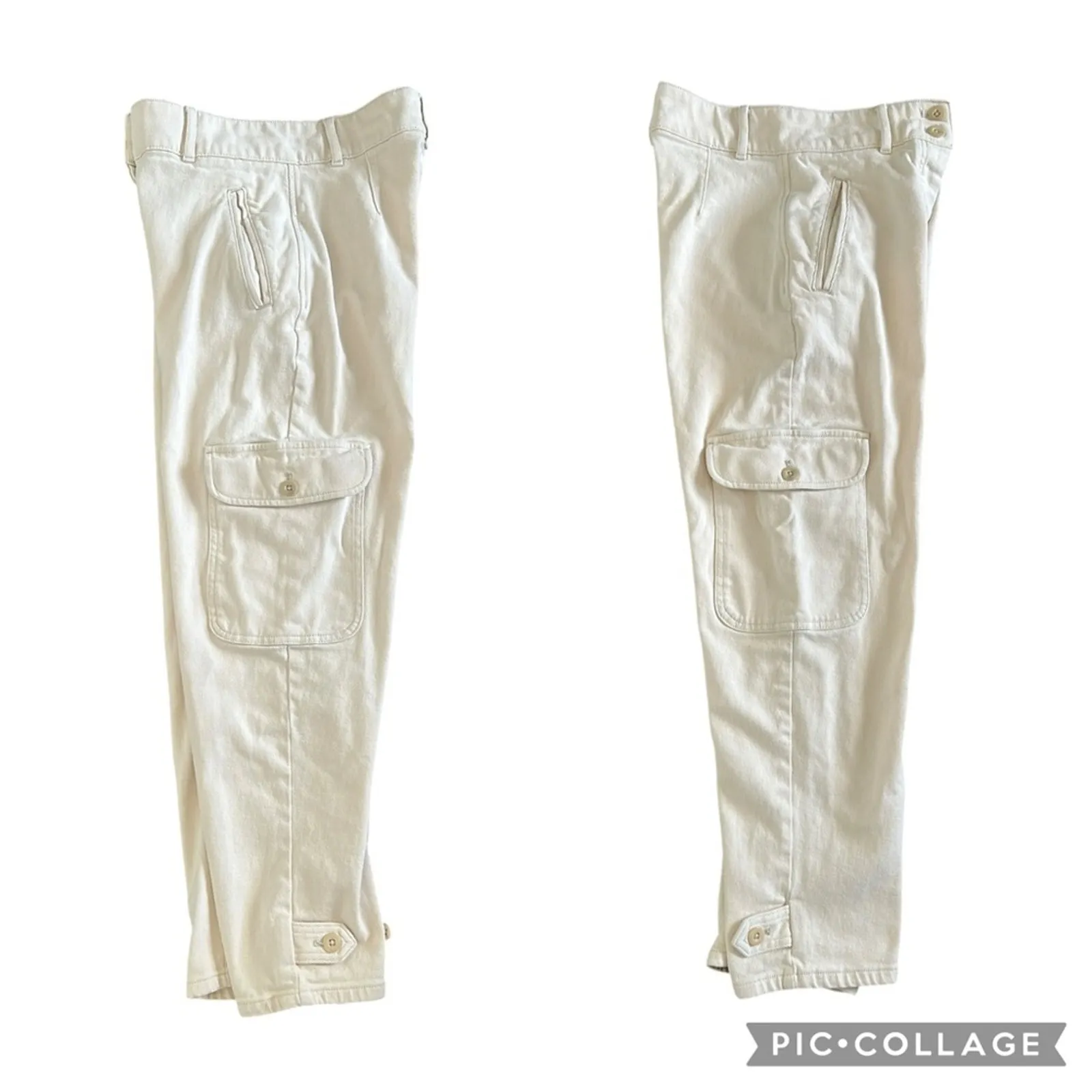 Aritzia Wilfred Free Modern Cargo Pants Off White Button Fly Women’s Size 2 - Image 13