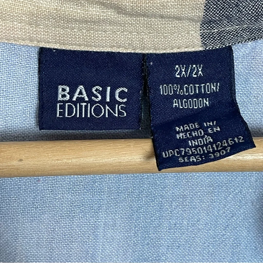 American Flag Shirt Hearts Women Size 2X Cotton Americana 4th of July Patriotic Red - Image 7