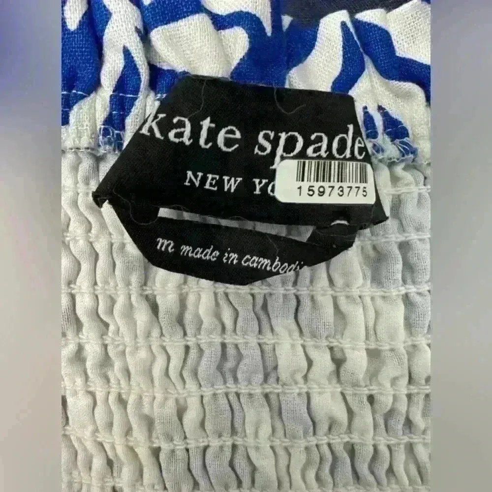 Kate Spade $298 Linen Cotton Pants Floral Jumpsuit Tropical Hawaiian Strapless M - Image 5