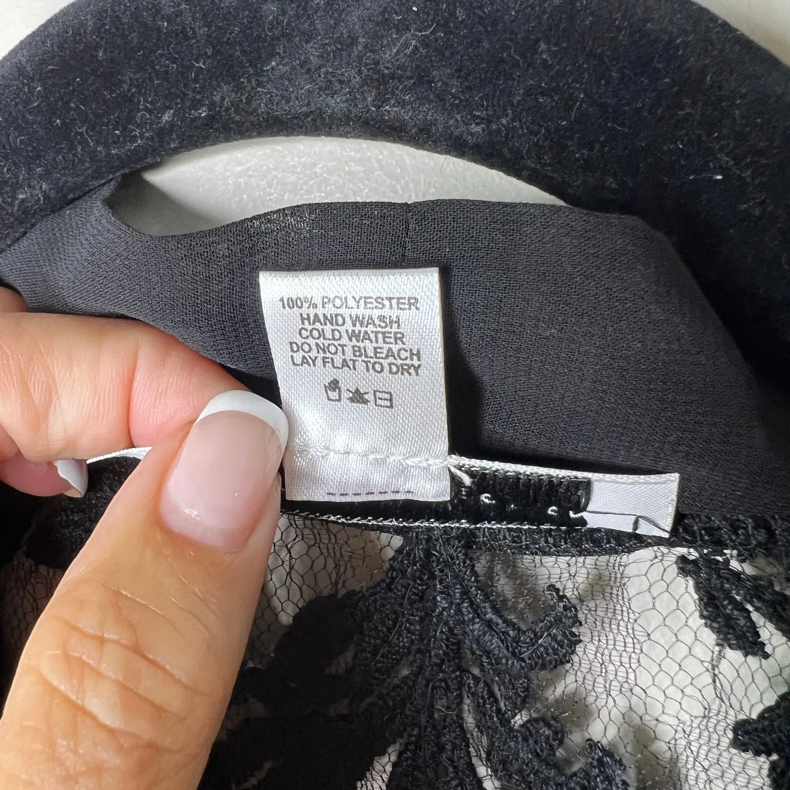 The Rya Charming Cover Up‎ NWT Embroidered Sequin Lace Chiffon Lingerie SZ XS/S Black - Image 9