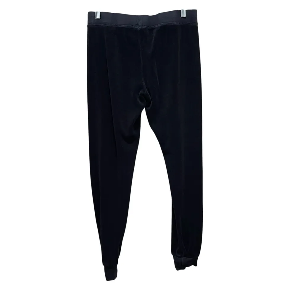 Juicy Couture Black Label Velour Lounge Slim Fit Jogger Pants Black Women XS - Image 5