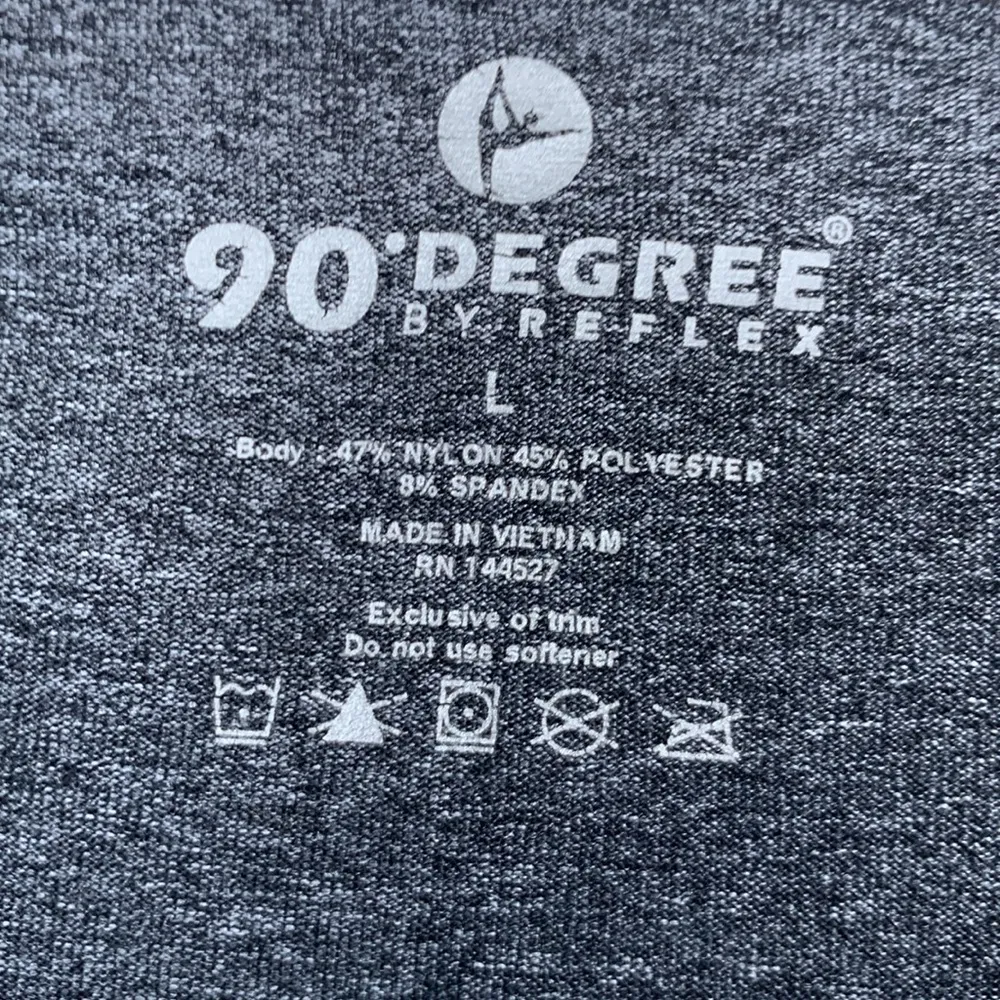 90 Degree by Reflex Charcoal Gray Racerback Athleisure Tank Top Large EUC #1797 - Image 5