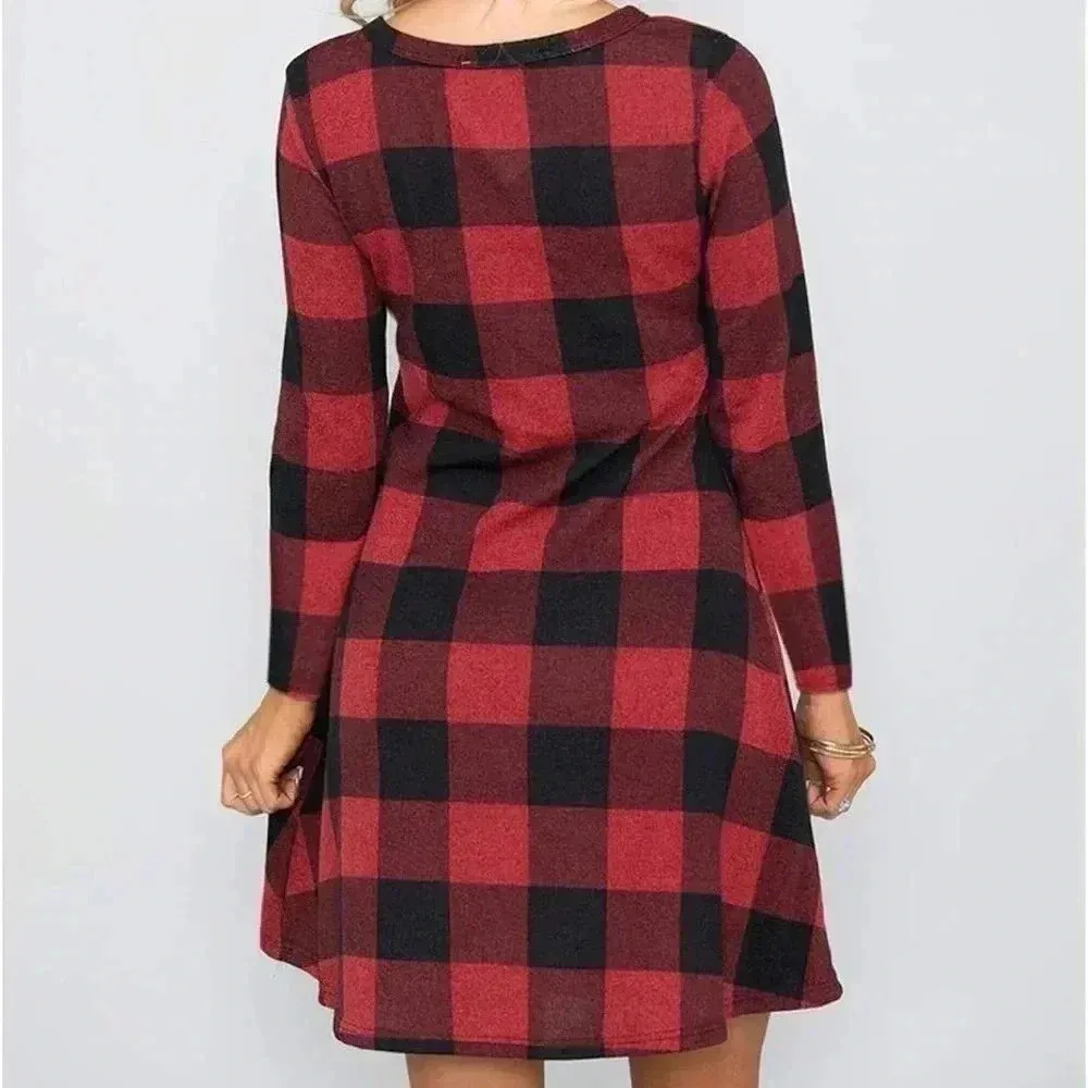 Amazon‎ Red & Black Dress - Image 3