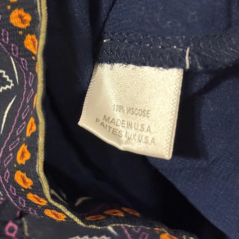 MISA Los Angeles Floral Mini Ruffle Skirt Size Medium Blue white flowy stretch - Image 6