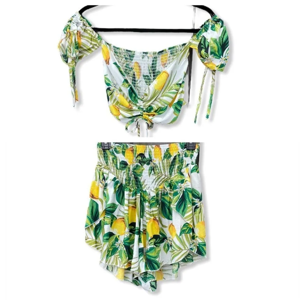 Gorgeous Lemons Short Set‎ Yellow Size M - Image 12