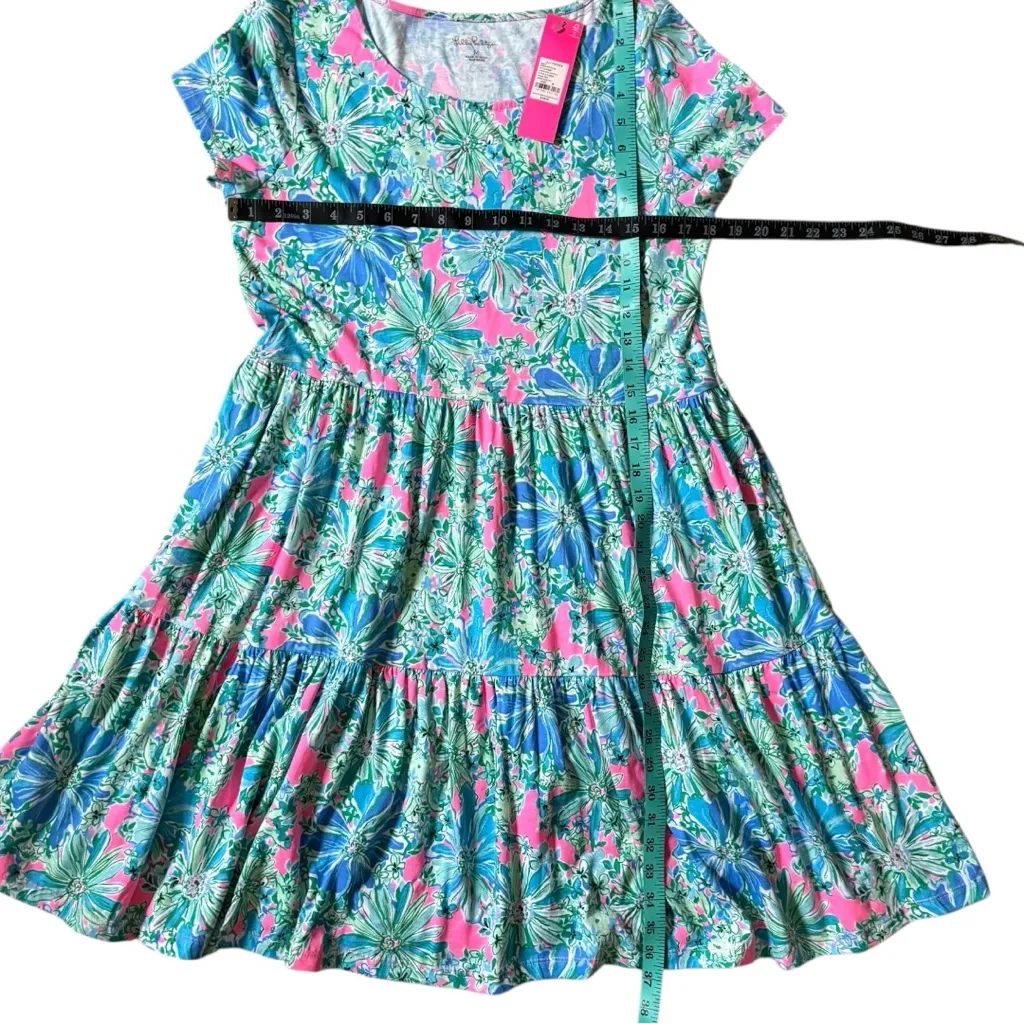 NEW Lilly Pulitzer Geanna Dress Soleil Pink Good Hair Day Size Medium - Image 5