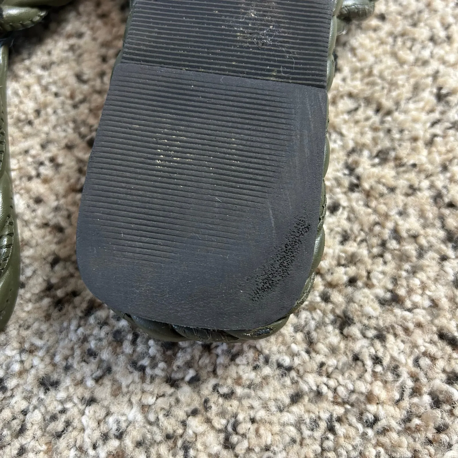 ASOS  Braided Platform Slide Slip On Sandals Dark Green Size 9.5 - Image 5