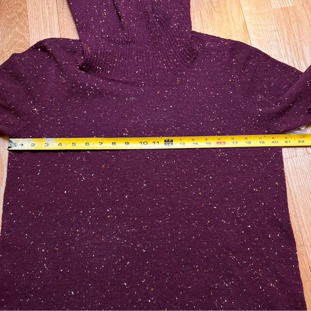 St. John’s Bay Women's Knit Cowl Neck Sweater Speckled Cabin Burgundy L NWT - Image 8
