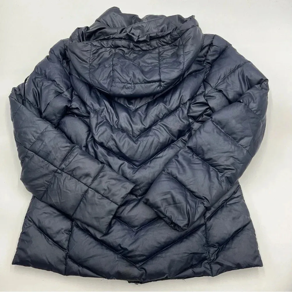 RALPH‎ LAUREN Woman’s S Quilted Hooded Packable DOWN Jacket Coat Puffer Black - Image 5