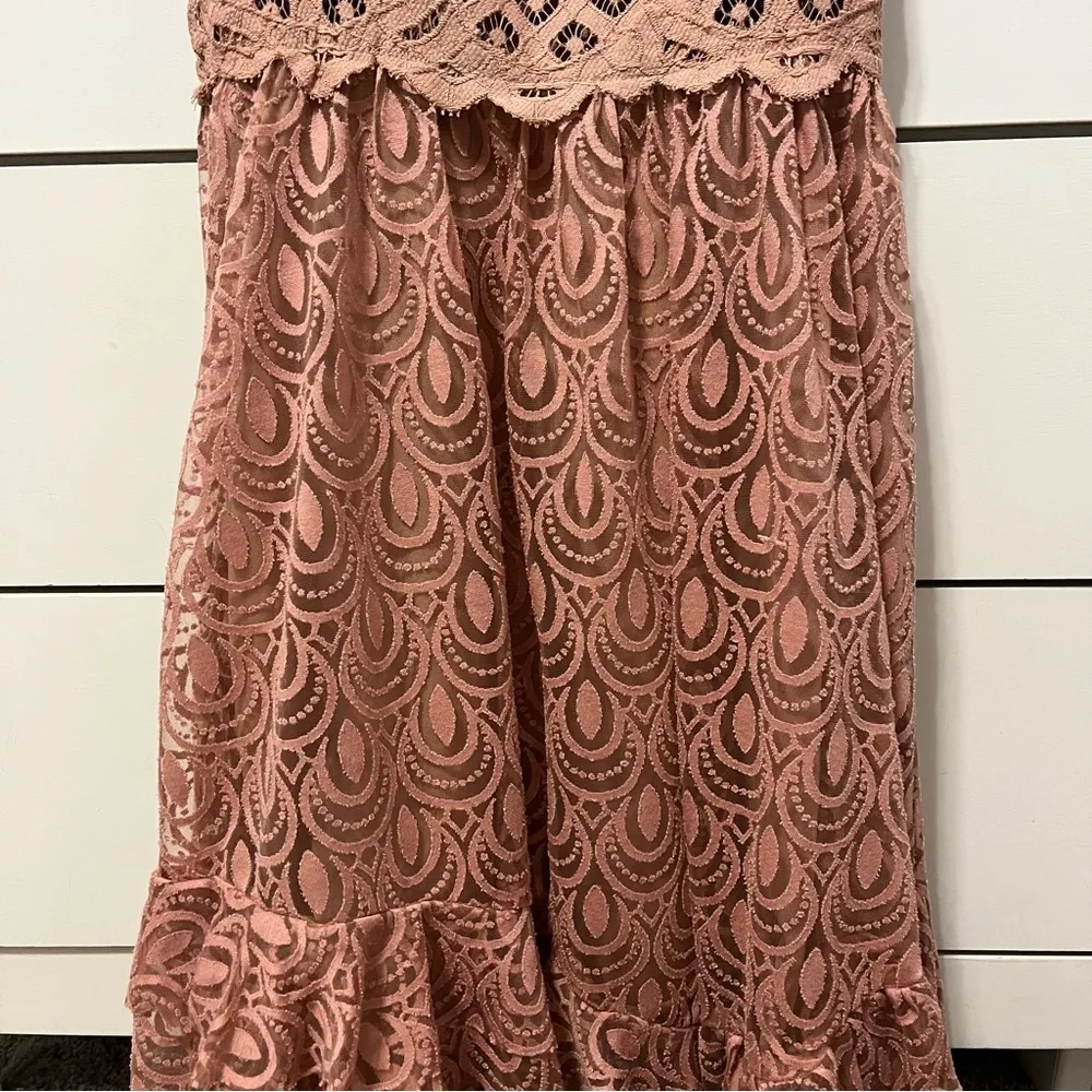 Free People One "Adella" Burnout Slip Mini Dress - Image 4