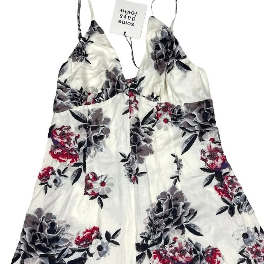 Some Days Lovin - Mary May Floral Print Midi Jumpsuit in White - Image 2