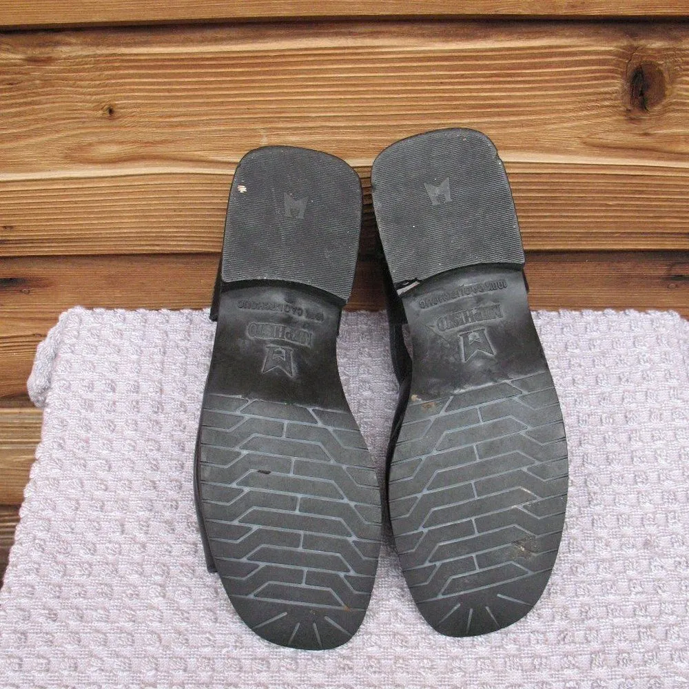 Mephisto Black Leather Sandals Black Size 9 - Image 7