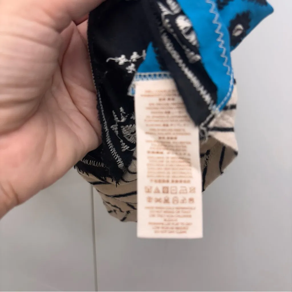 Free People We The Free Womens XS North South striped embroidered Top Boho Rave - Image 4