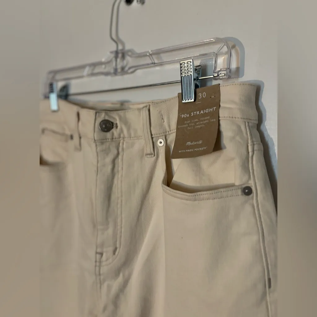 Madewell '90s Straight Jeans in Off-White‎ 30 - Image 5
