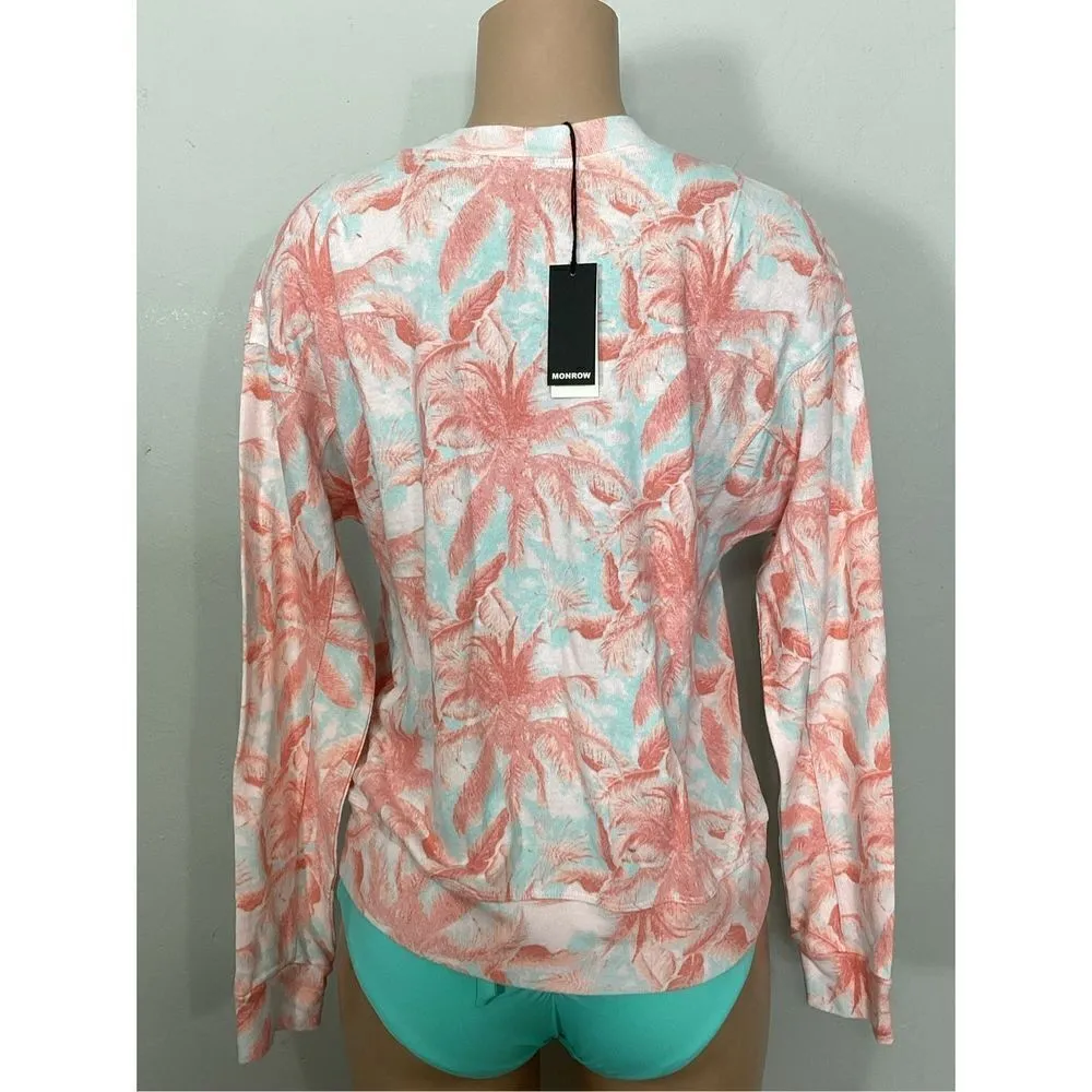 New. Monroe palm Sweatshirt. Small. Retails $179 Pink - Image 11