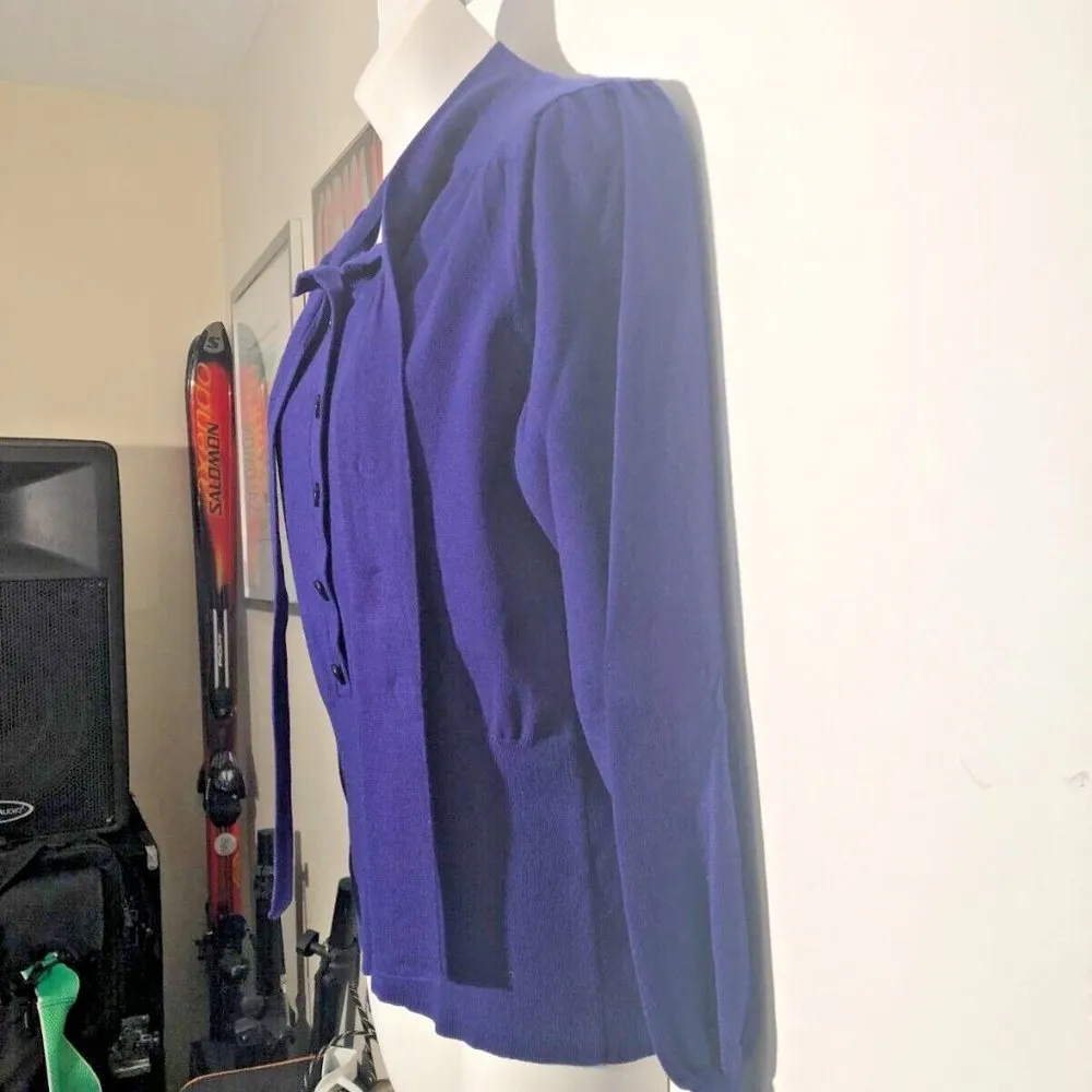 Banana Republic Women's Sweater Size L Purple Long Sleeve Classic - Image 2