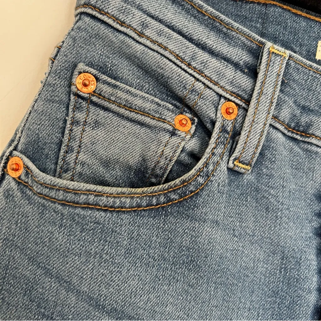 Levi’s Ribcage Bell High Rise Waist Flared Leg Denim Blue Jeans Size 25 - Image 6