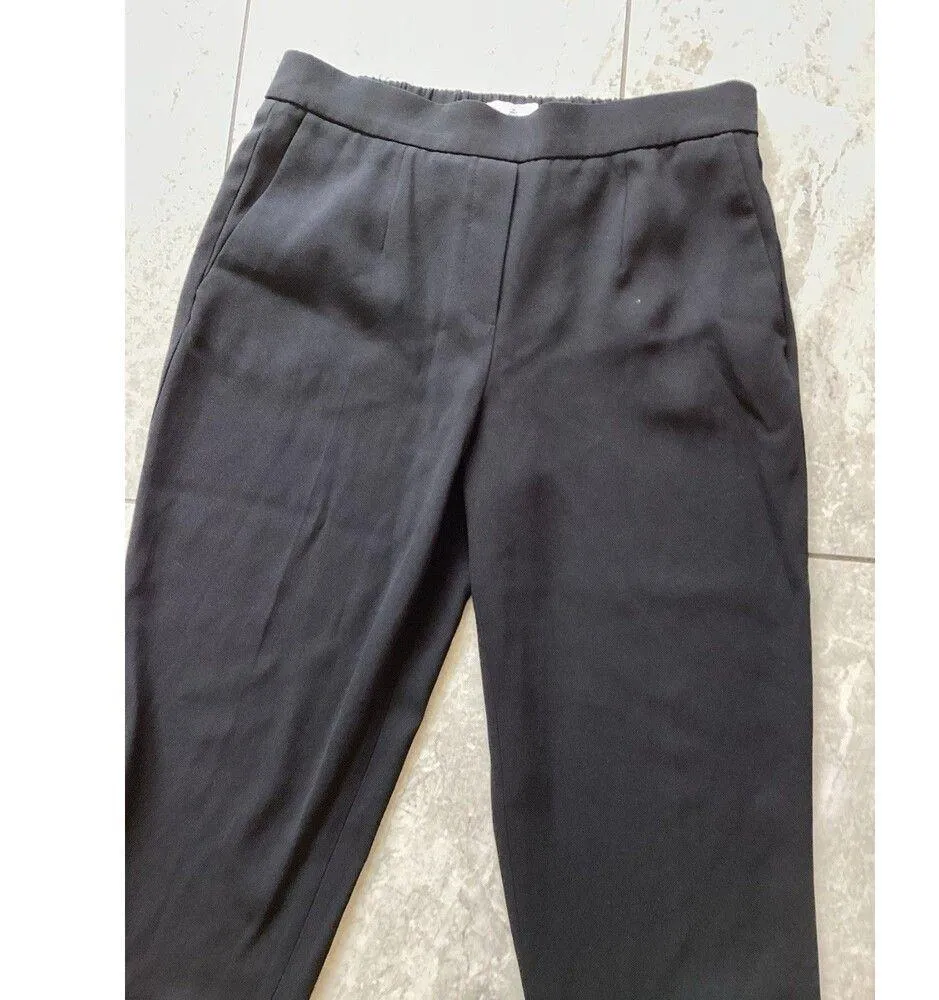 Aritzia Babaton Black Crepe Cohen Tapered Ankle Trouser Pants High Rise 8 - Image 3