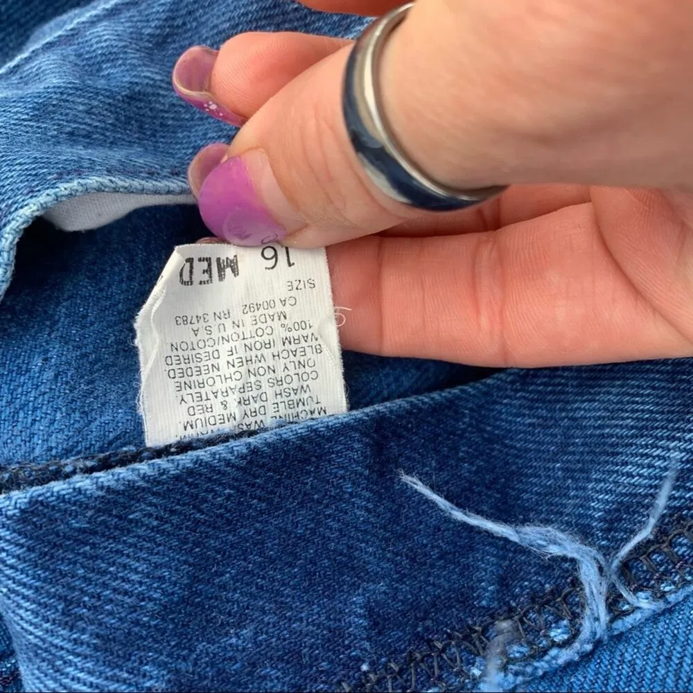 Vintage 90s Riders high rise taper ankle mom jeans 31" Waist Blue Size 12 - Image 8