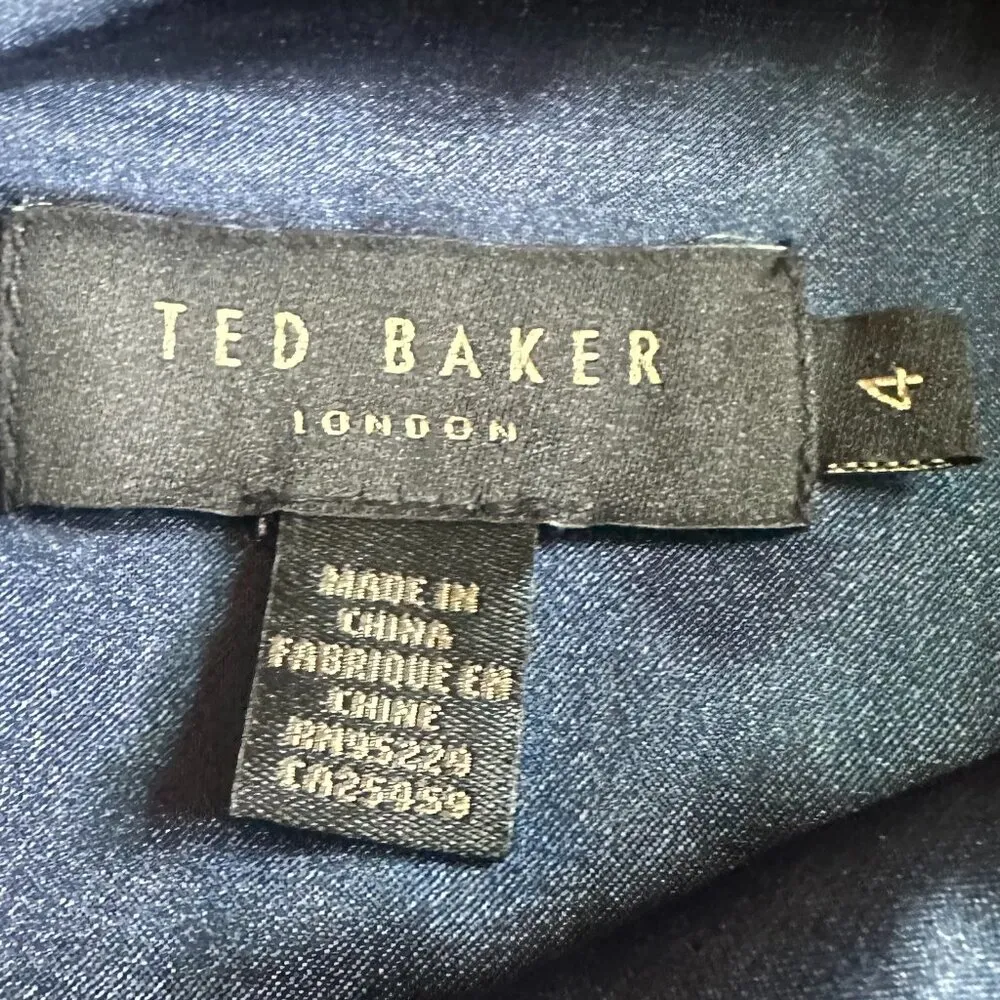 Ted Baker London Dahil Marina Mosaic Lace Tunic Dress Ombre Cocktail Size 4 - Image 11