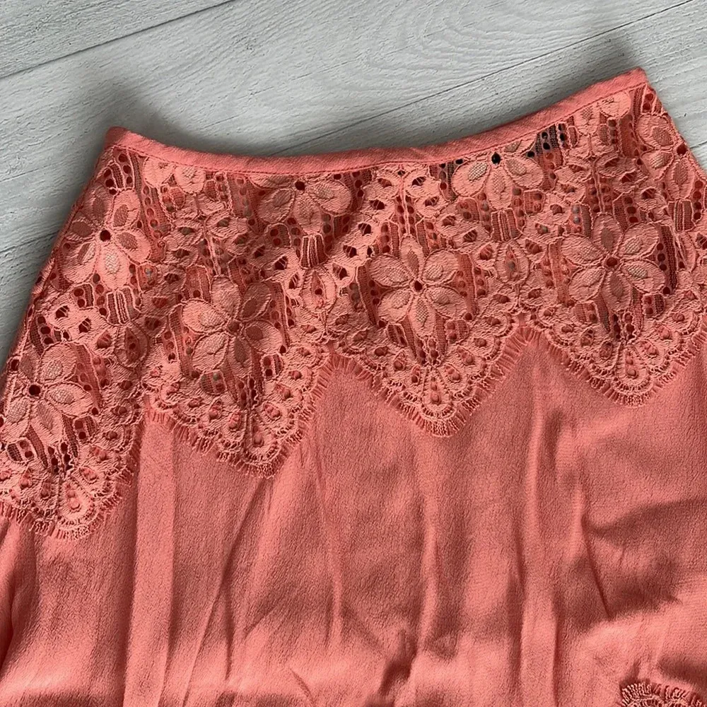 For Love & Lemons Blush Pink Crochet Embroidered Skirt XS - Image 3