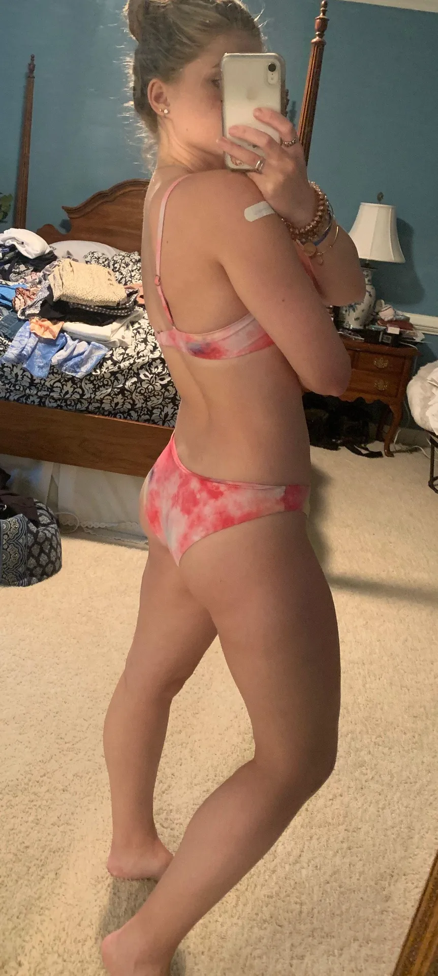 Pink Tie Dye Bikini Swimsuit - Image 3
