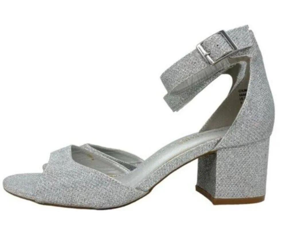 Dream Paris Women's Silver Glitter Heels Sandals Platform Y2K - Image 12