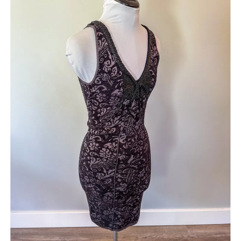 Free People Starstruck Knit Jacquard Beaded Dress - Image 6