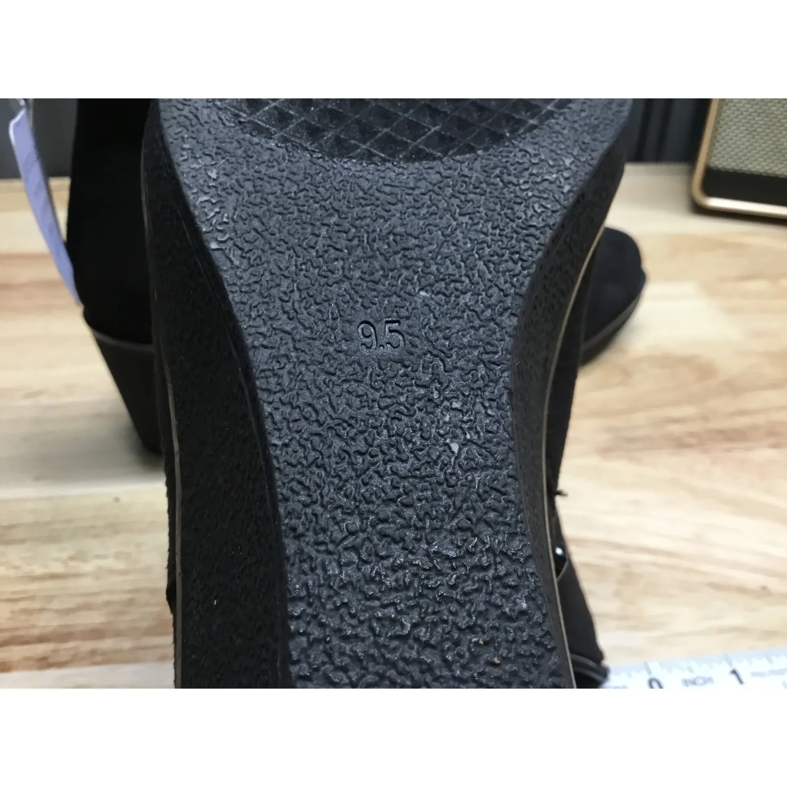 Aerosoles Brandi Women's 9.5 Black Wedge Heel Side Zip Round Toe Ankle Boots NWT - Image 6