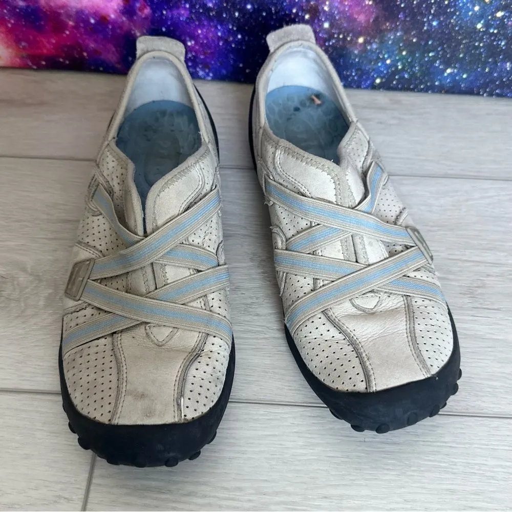 Privo By Clarks Shoes Slip On Leather Criss Cross Sneakers Womens Sz 7.5 - Image 2