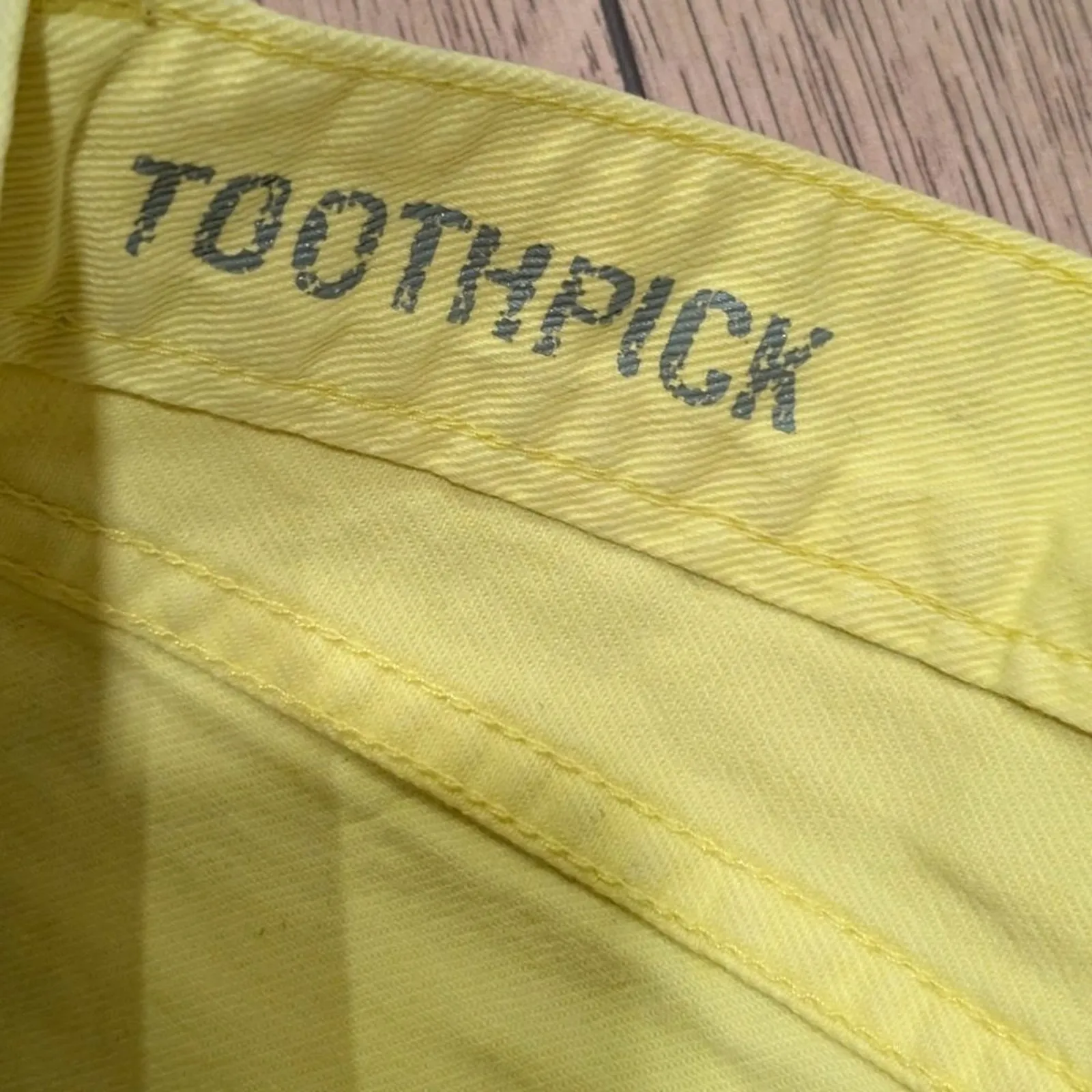 J.Crew‎ Toothpick Jeans Womens 27 Ankle Lemon Yellow Skinny Straight - Image 3