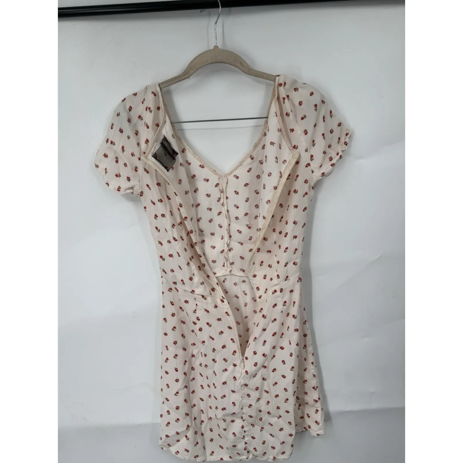 Reformation Lucinda Dress Women 8 Ivory Ditsy Floral Babydoll Prairie Coquette - Image 3