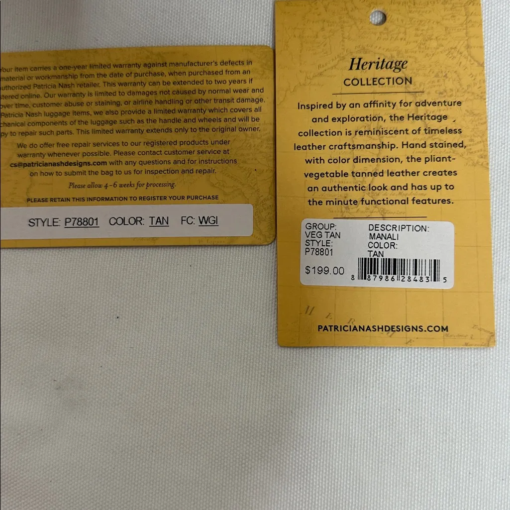 Patricia Nash Manali Italian Tan Leather Heritage Bag Like New Condition MSRP199 - Image 2