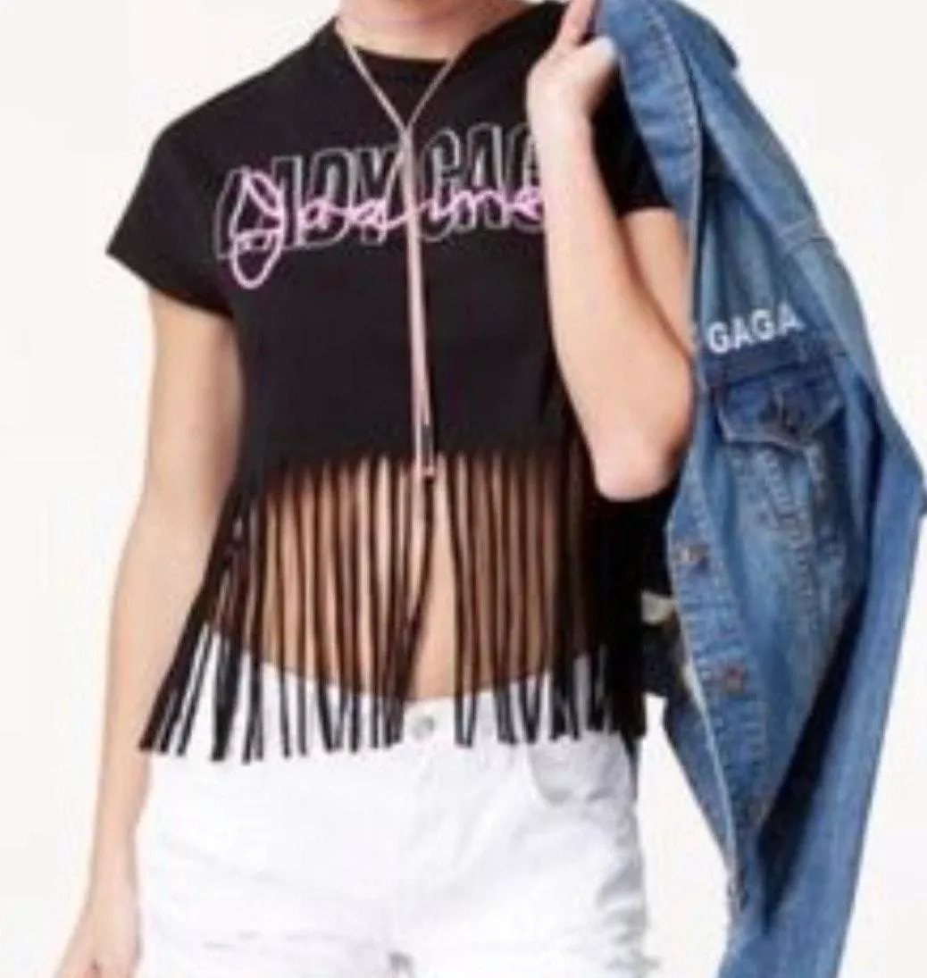 Lady gaga cropped Fringe Top - Image 2