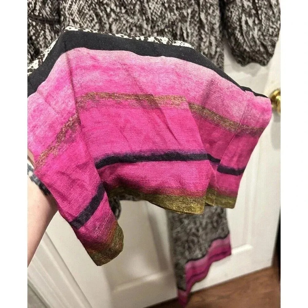 Bl^nk London Anthropologie  Animal Print Wide Leg Jumpsuit Off‎ Shoulder Large - Image 9