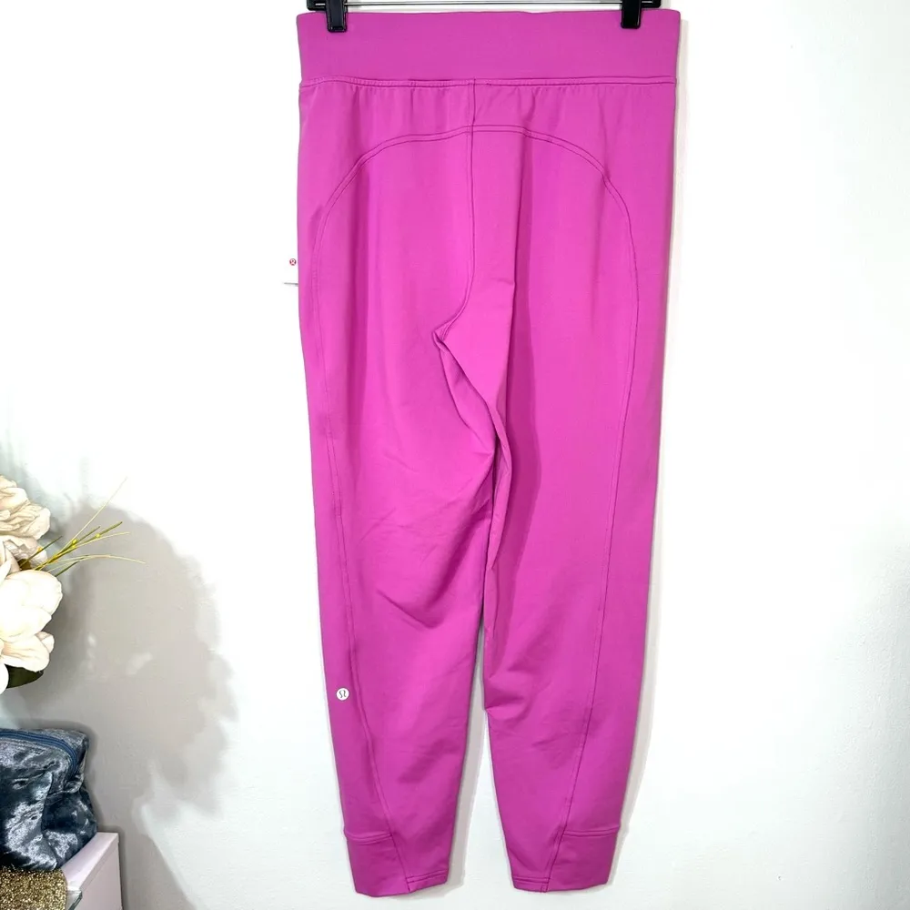 Lululemon It’s Rulu Run High Rise Fleece Jogger Pants Pow Pink Tone Size 8 NWT - Image 4
