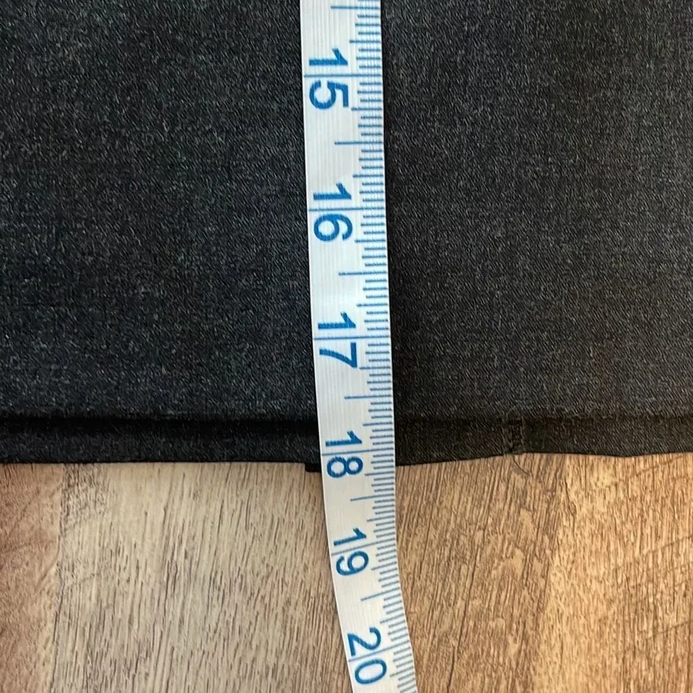 Banana Republic Womens Back Zip Cotton Blend Mini Pencil Skirt Charcoal Size 10P - Image 6