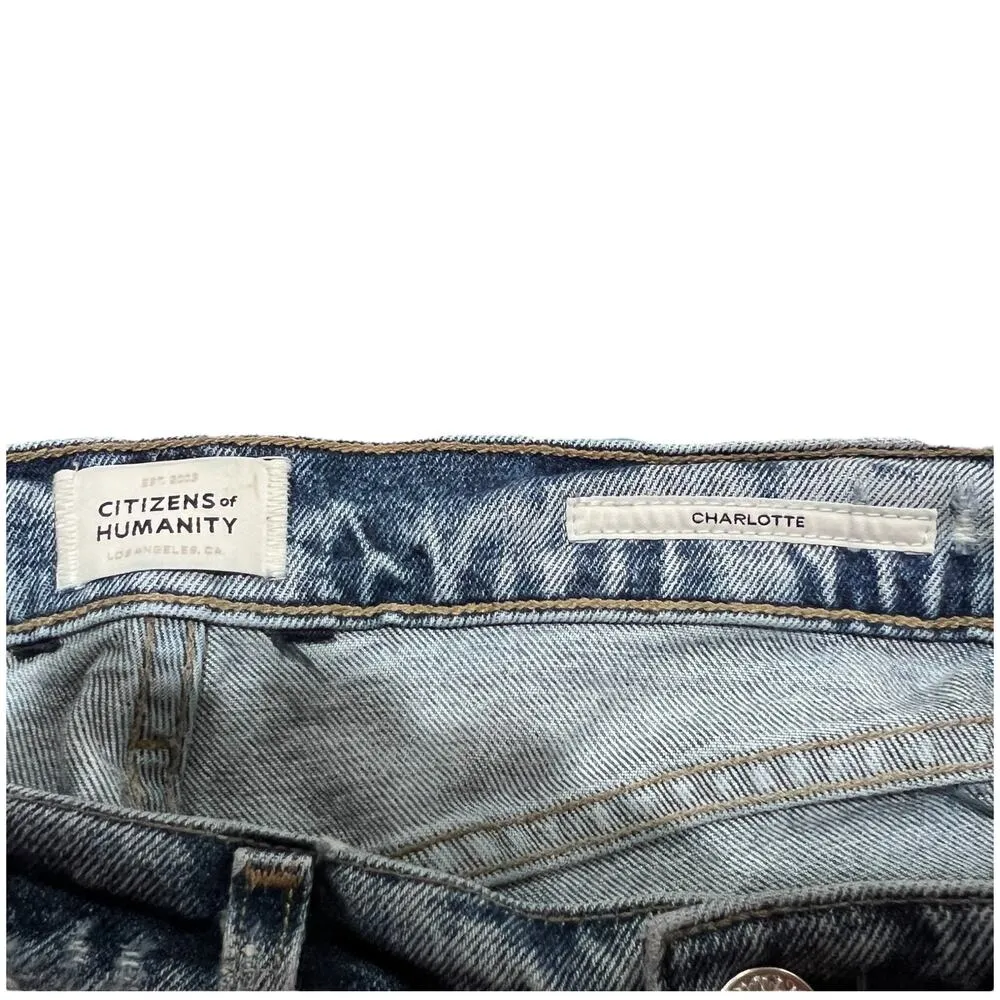 Citizens of Humanity Charlotte Button Fly Straight Ankle Jeans Women's Size 24 - Image 16