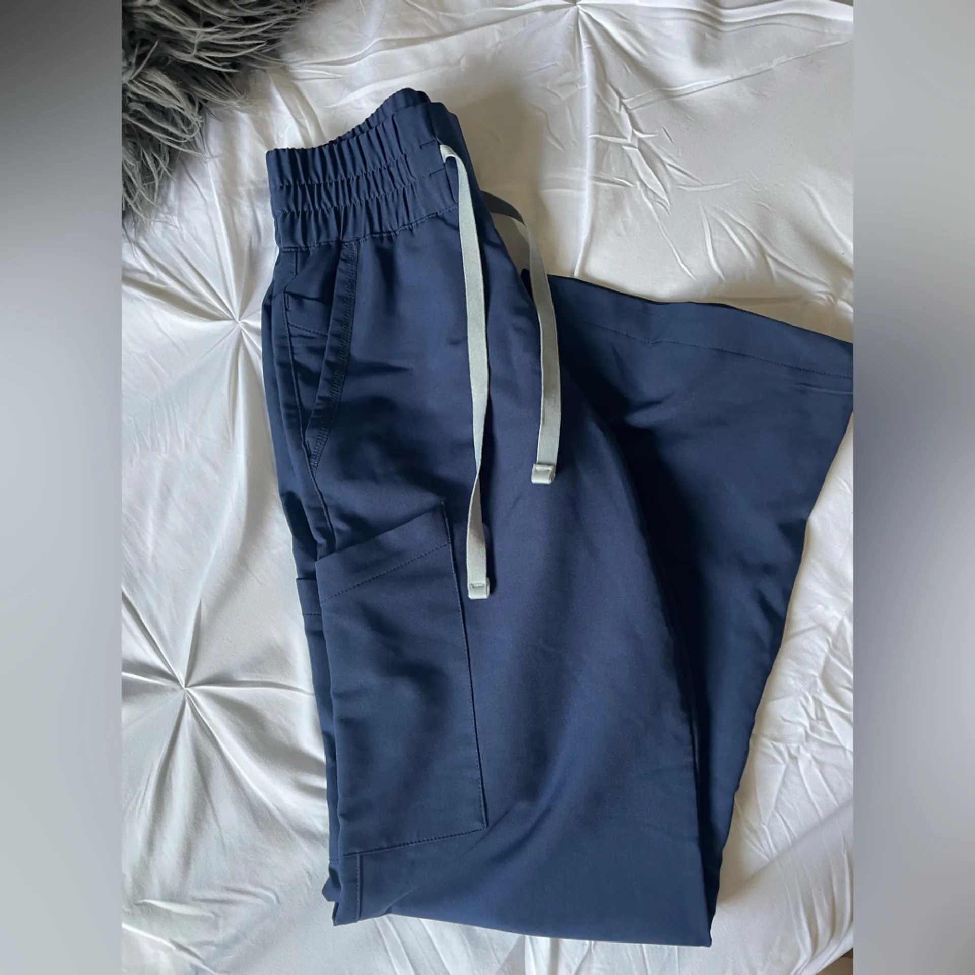 Resurg wide leg high waisted scrub pant Blue Size XXS - Image 2