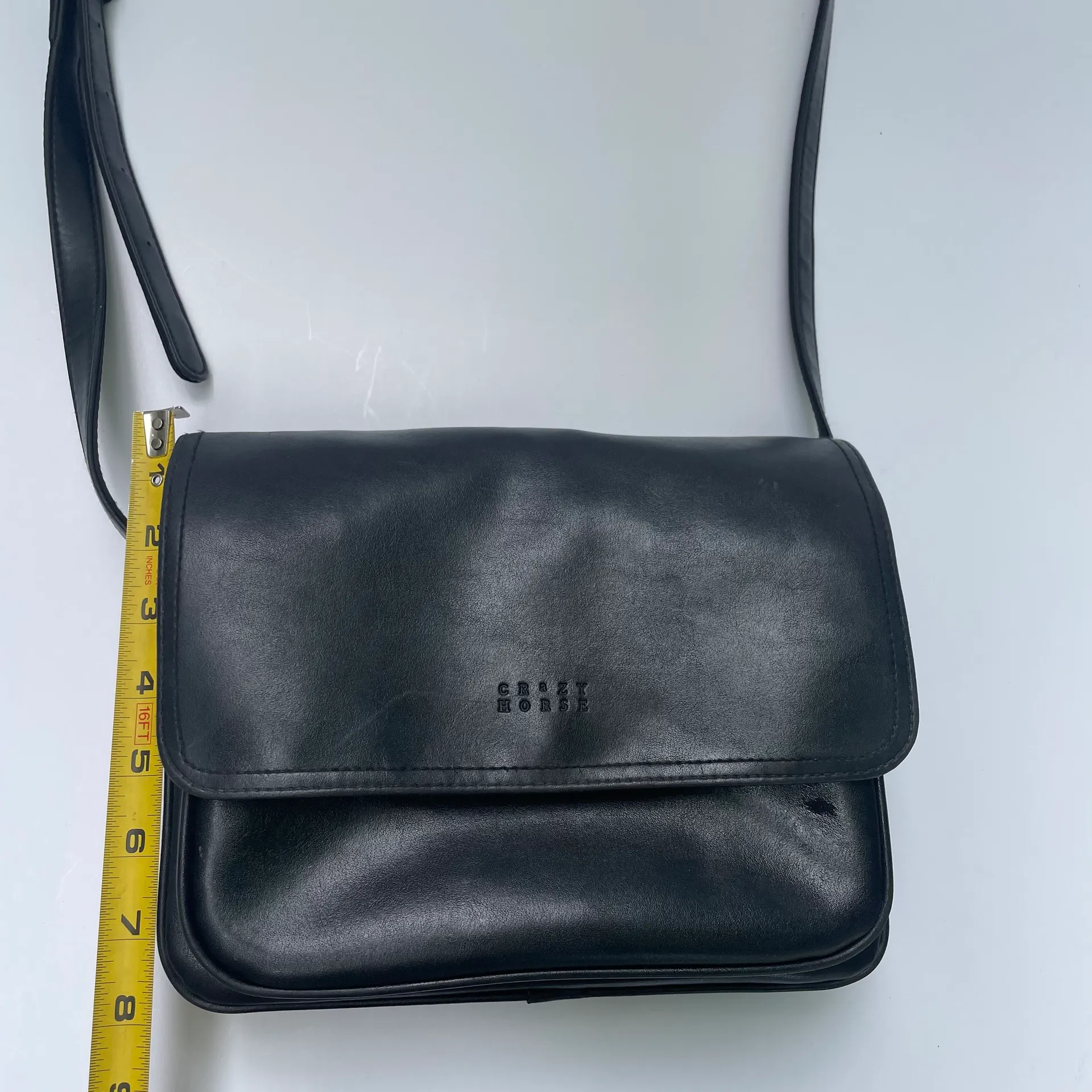 Black Purse Shoulder Bag  Leather Black - Image 6