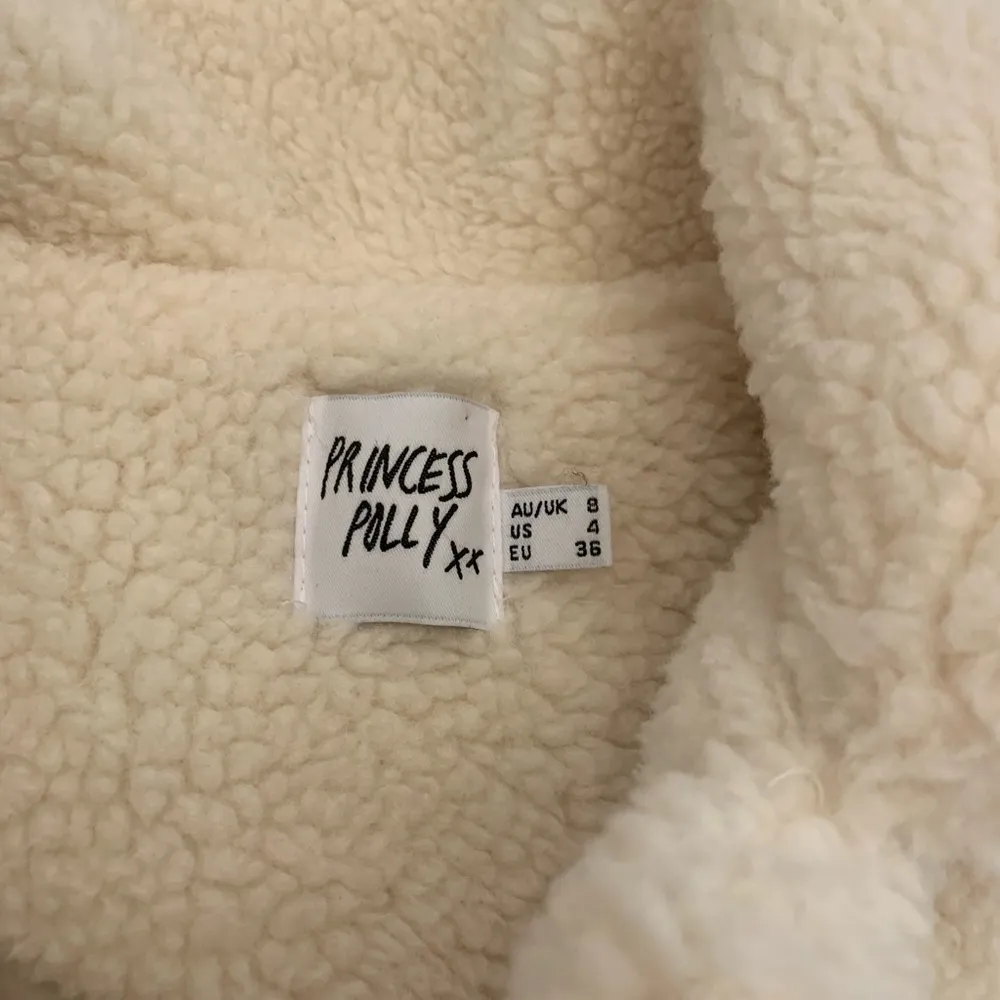 Princess Polly Teddy Jacket Women’s 4 Cream Shearling Coat - Image 2