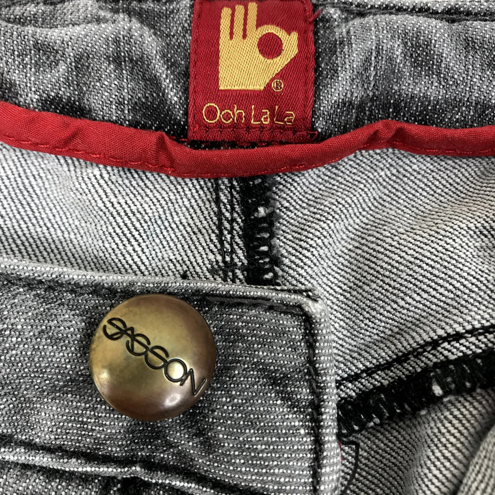 SASSON Jeans VTG Women 16 Bootcut Boogie Grey Embroidery Retro Boho Y2K Grunge Gray - Image 9