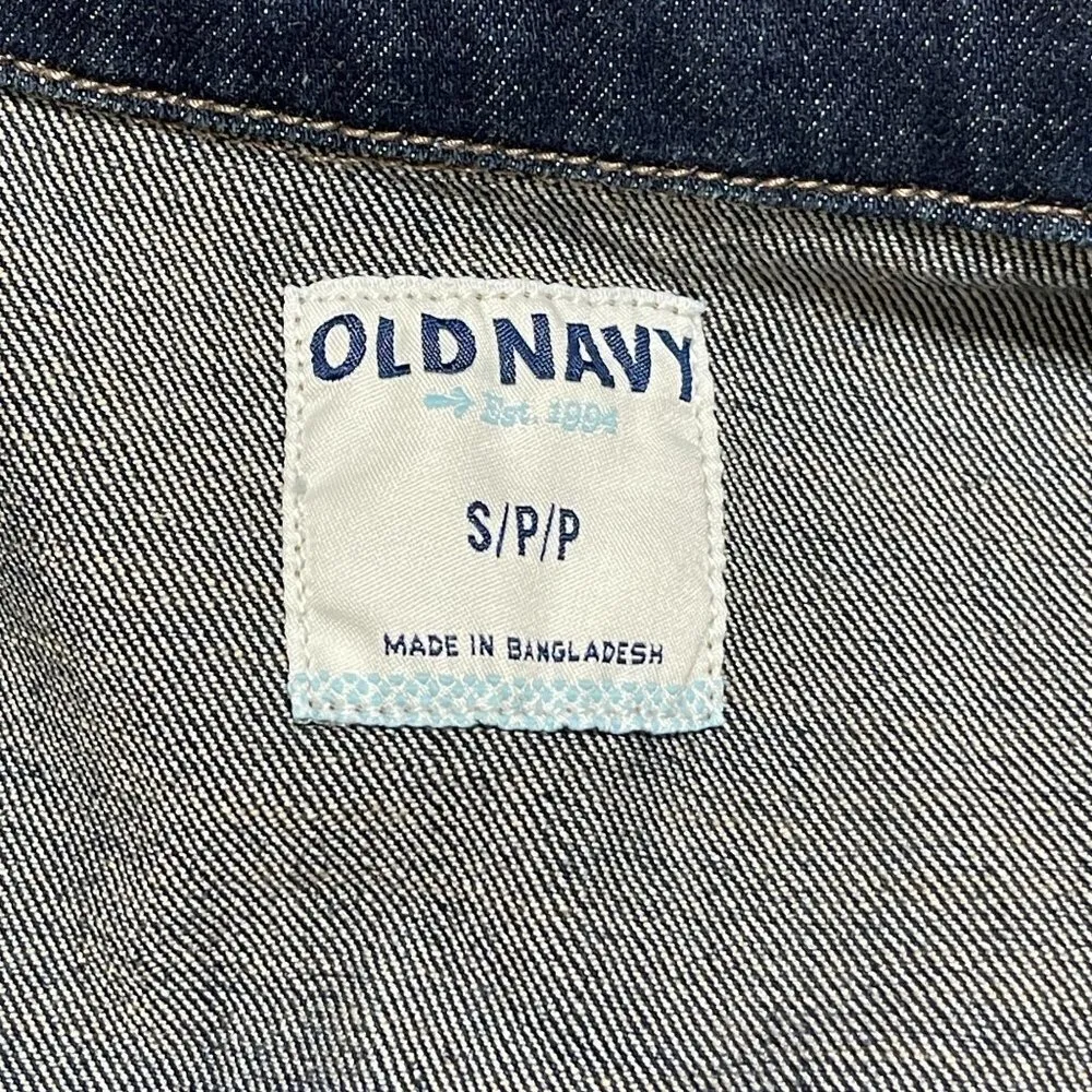 Old Navy  Women's Denim Jacket Dark/Medium Wash Button Size S Small - Image 4