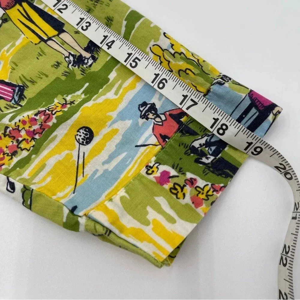 Vintage Nick and Nora 100% Cotton Nightgown Rare Print Golfers Women’s S/M PJs - Image 12