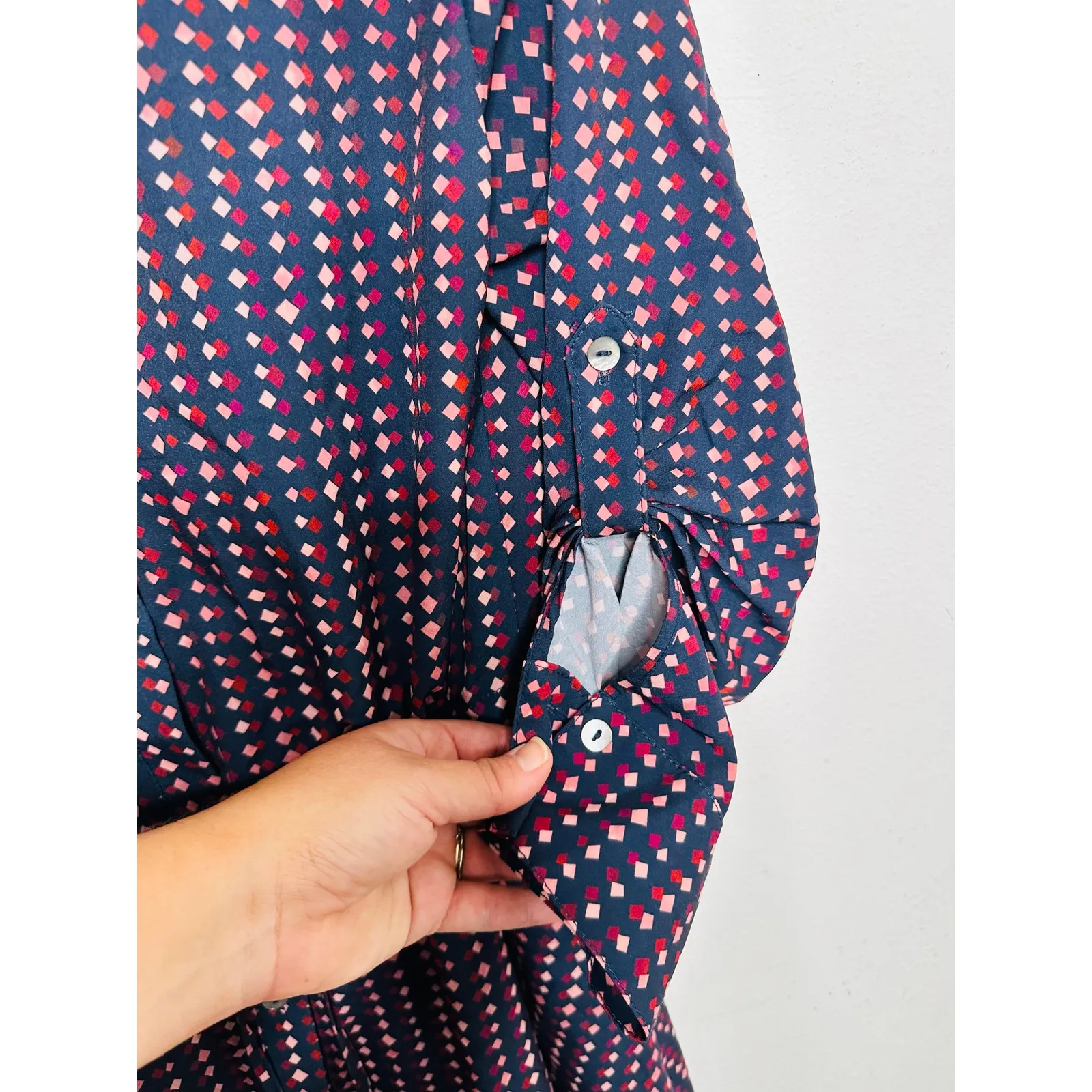 SLATE & WILLOW Purple City Lights Shirt Collar Neckline Shirtdress Size Small - Image 11