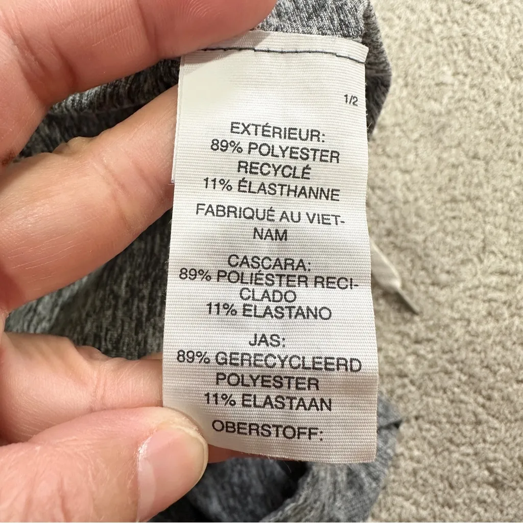 Vuori Women’s Halo Essential Wide Leg Pants Pull On High Rise in Heather Grey L - Image 10