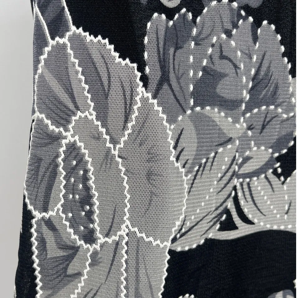 Simply Irresistible Mesh Rhinestone Women Top Sz L Asymmetric Whimsigoth HOliday Black Size L - Image 7